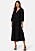 svart klänning i linne med omlottdesign från bubbleroom