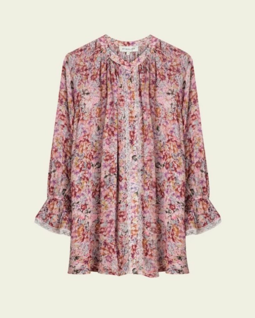 blommig blus