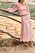 Topp och maxikjol i ginghammönster i rosa och vitt. Rutigt set från By Malina.