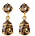 Örhängen med bruna kristaller från Caroline Svedbom. Modellen heter Mini drop earring.
