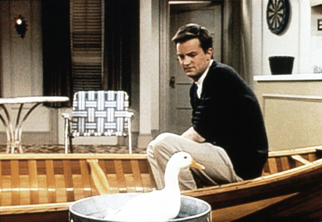 Matthew Perry som Chandler Bing i den fjärde säsongen av Vänner. Matthew Perry som Chandler Bing