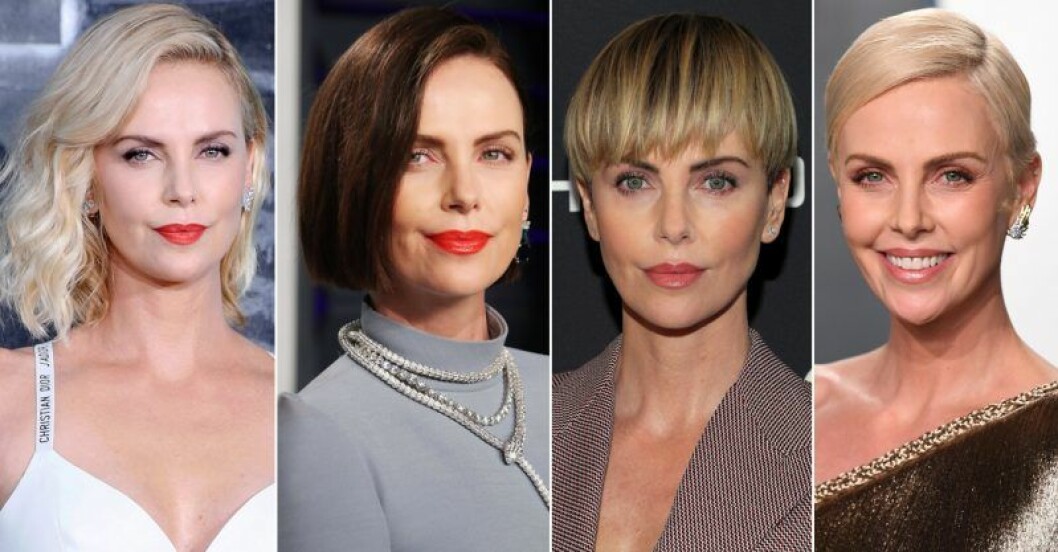 Charlize Theron hade ett minst sagt hektiskt (h)år. Charlize Theron i massa olika frisyrer