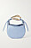 Ljusblå axelremsväska med guldfärgat spänne. Väska i modellen "Kiss small leather tote". Skinnväska från Chloé.