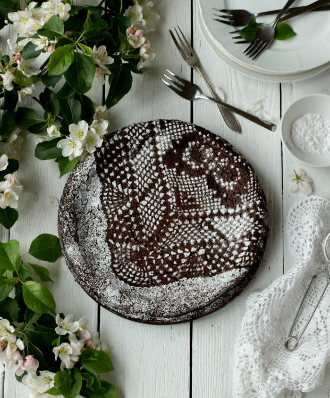 Kladdkaka med mörk choklad