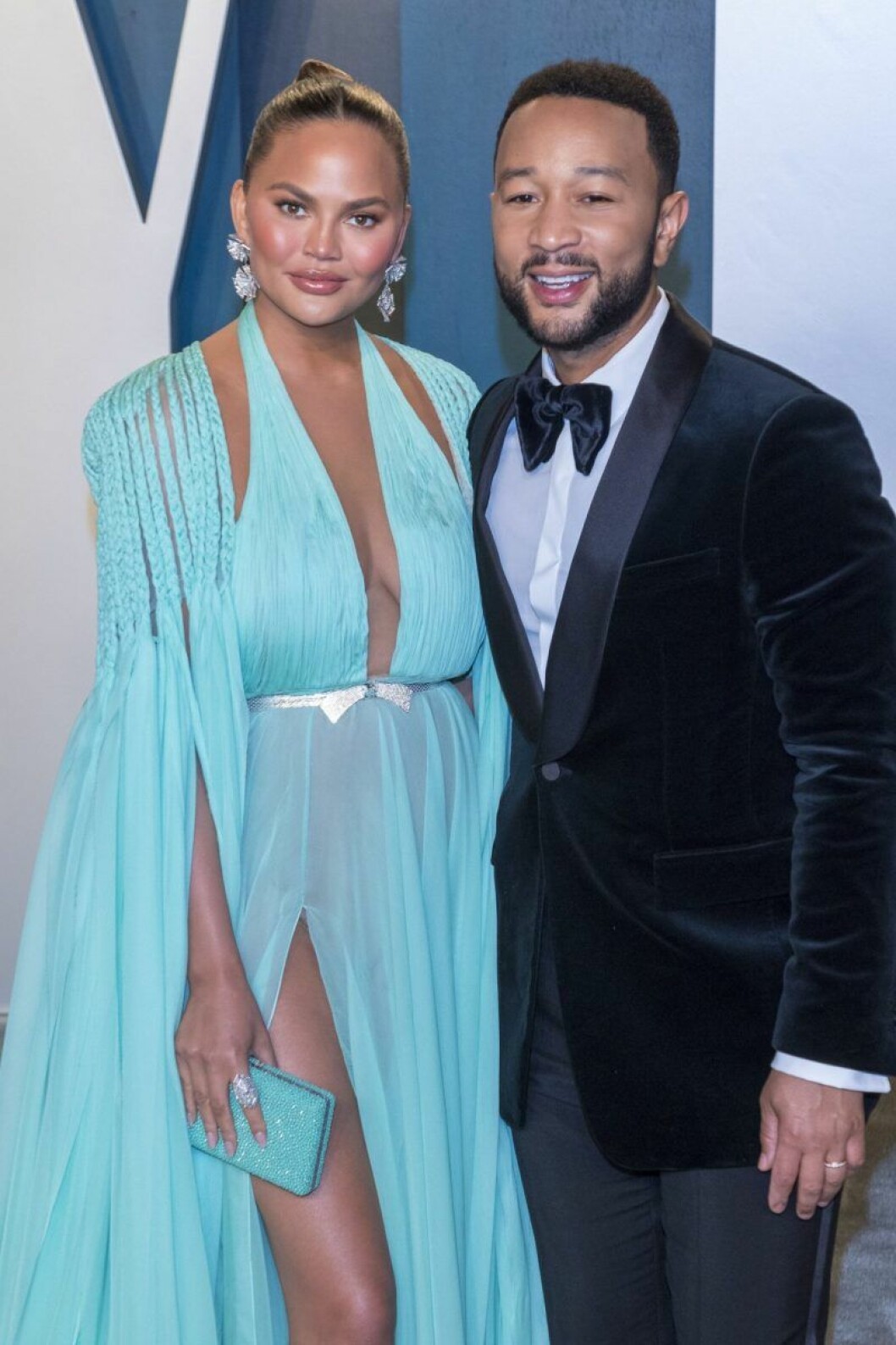 Chrissy Teigen och John Legend på Oscarsgalans efterfest. Chrissy Teigen och John Legend på Vanity Fair efterfest