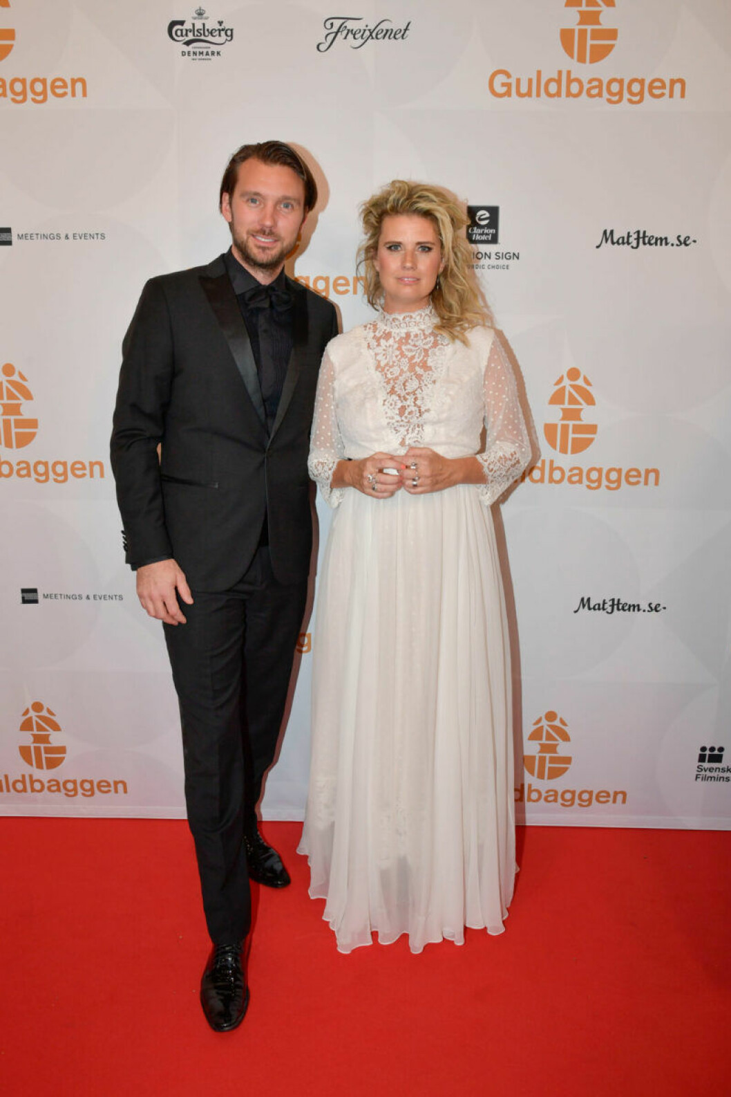 Christine Meltzer med Nicolas. Röda mattan, Christine Meltzer med Nicolas
