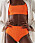 ribbad orange bikini från COS