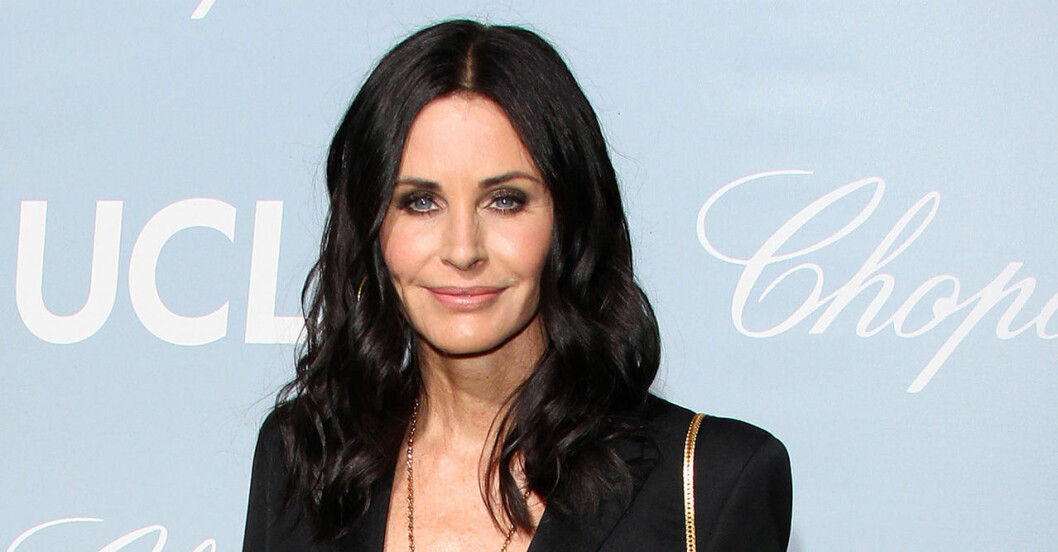 Courtney Cox kommer på en andra plats. Courtney Cox