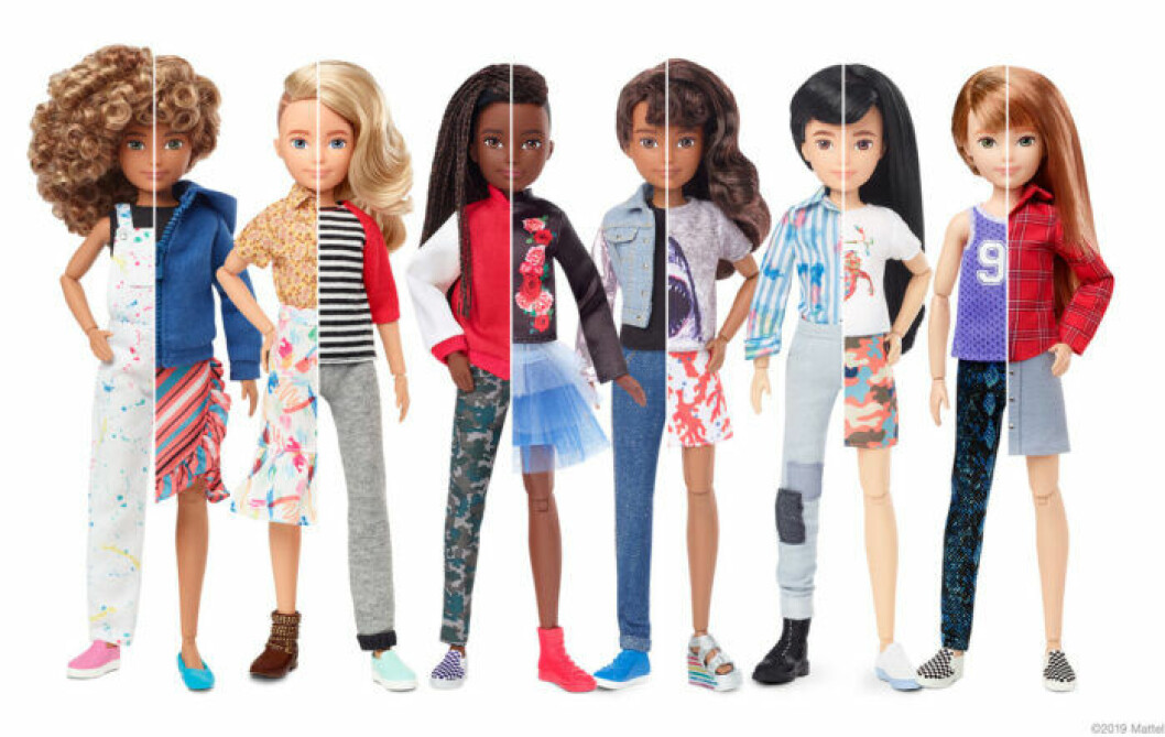 Exempel på hur de nya Creatable World-dockorna kan se ut. Foto: Mattel De könsneutrala Creatable World-dockorna från Mattel går att köpa på CDON.se och Coolshop.se