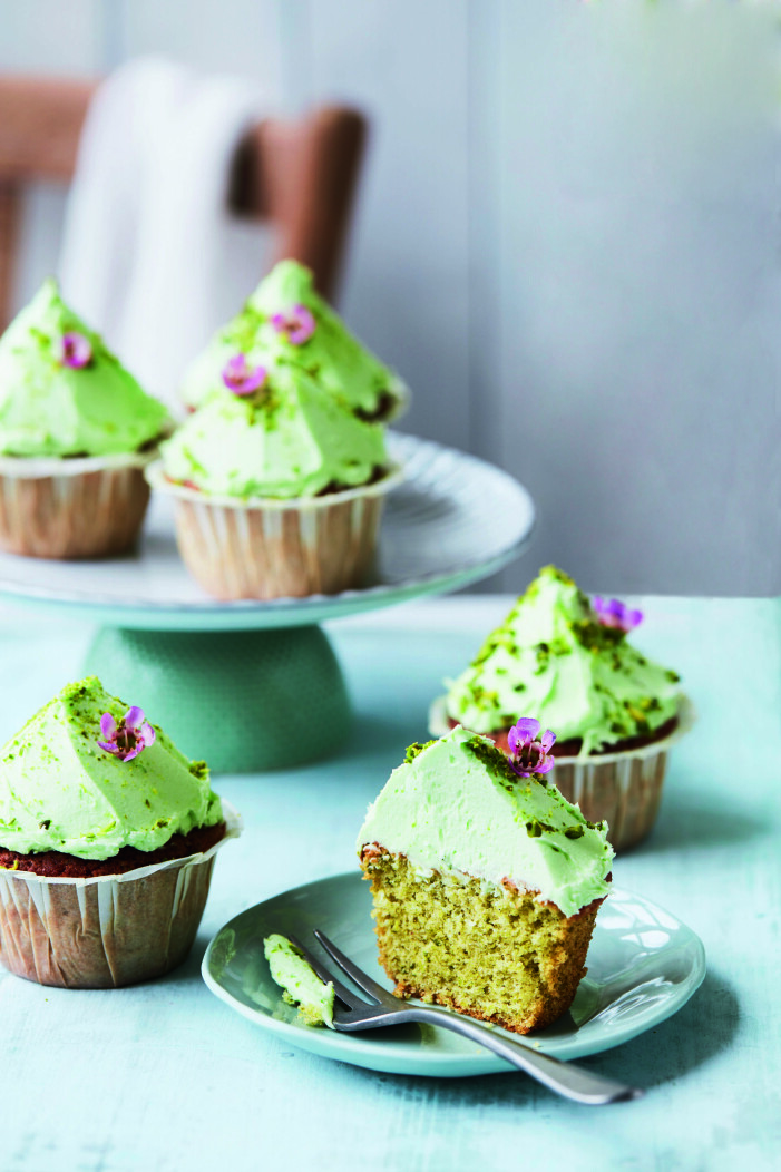 cupcakes med pistasch och limefrosting recept