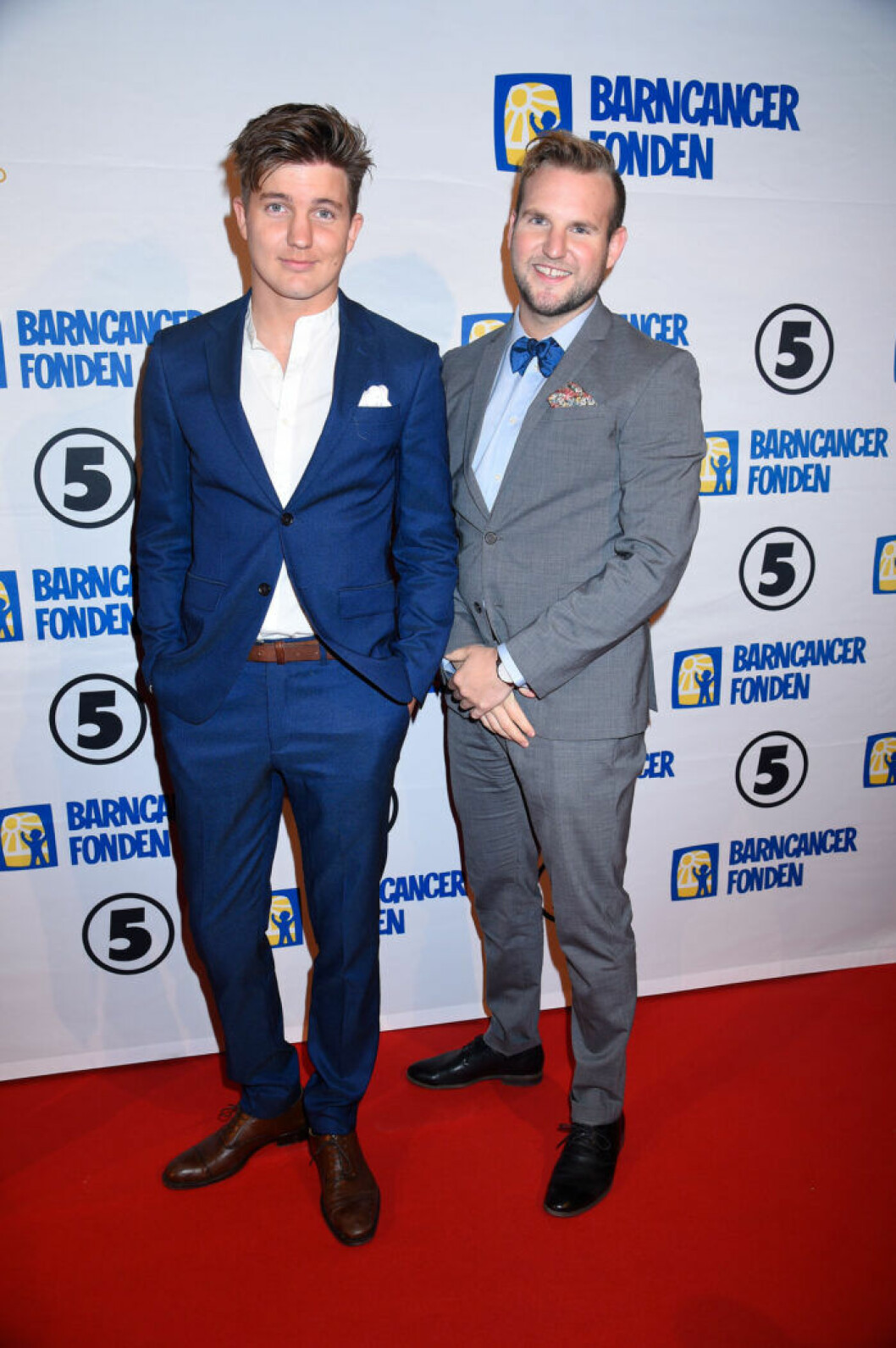 Daniel Norberg och Emil Norberg. Daniel Norberg och Emil Norberg på röda mattan på Barncancergalan 2019