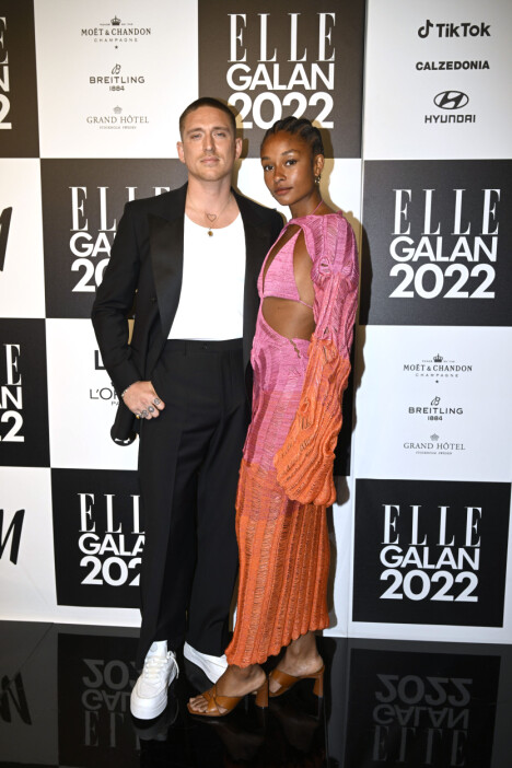 Danny Saucedo och Anna Eriksson Danny Saucedo och flickvän Anna Eriksson ELLE-galan 2022