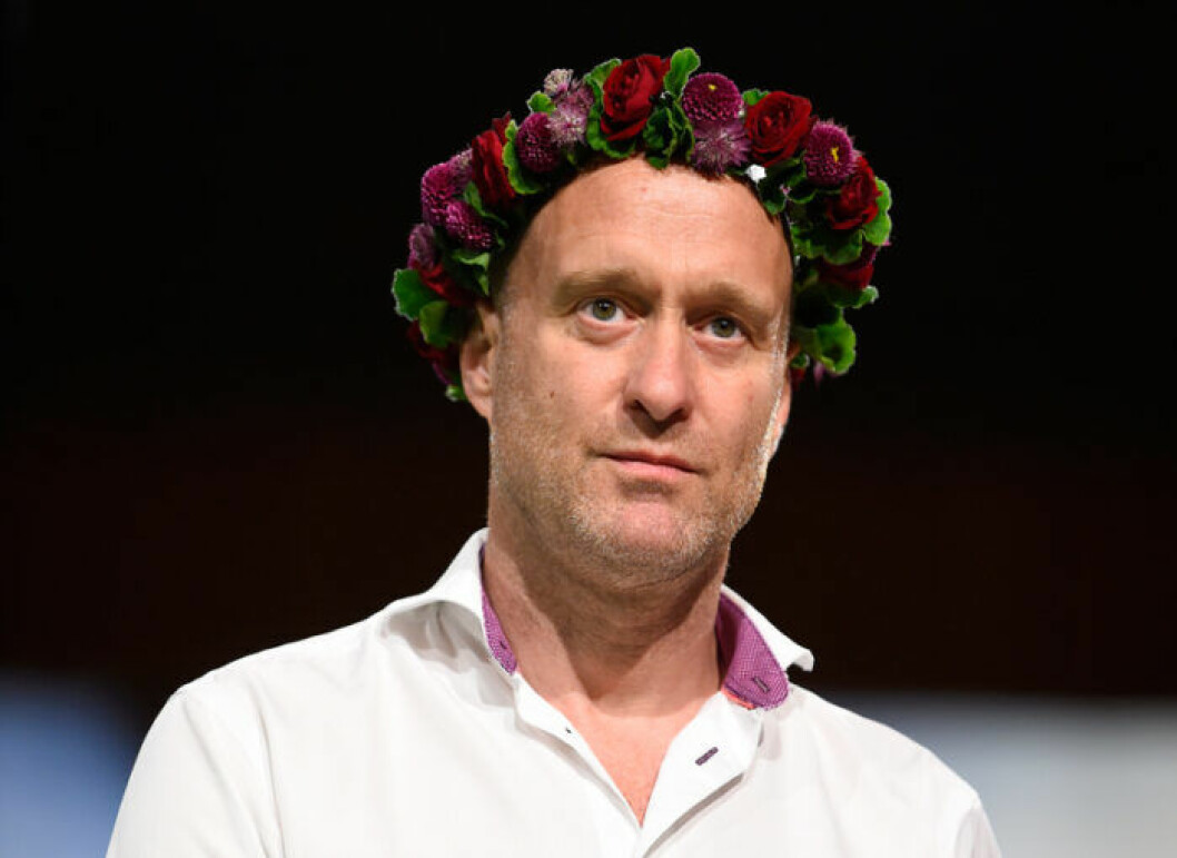 David Eberhard, Vinterpratare i P1 2018. Bild. IBL David Eberhard, Vinterpratare