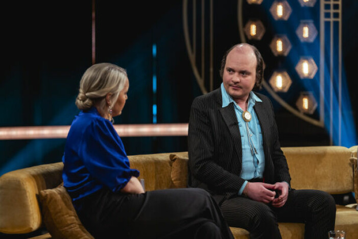 Carina Bergfeldt och David Ritschard i SVT.