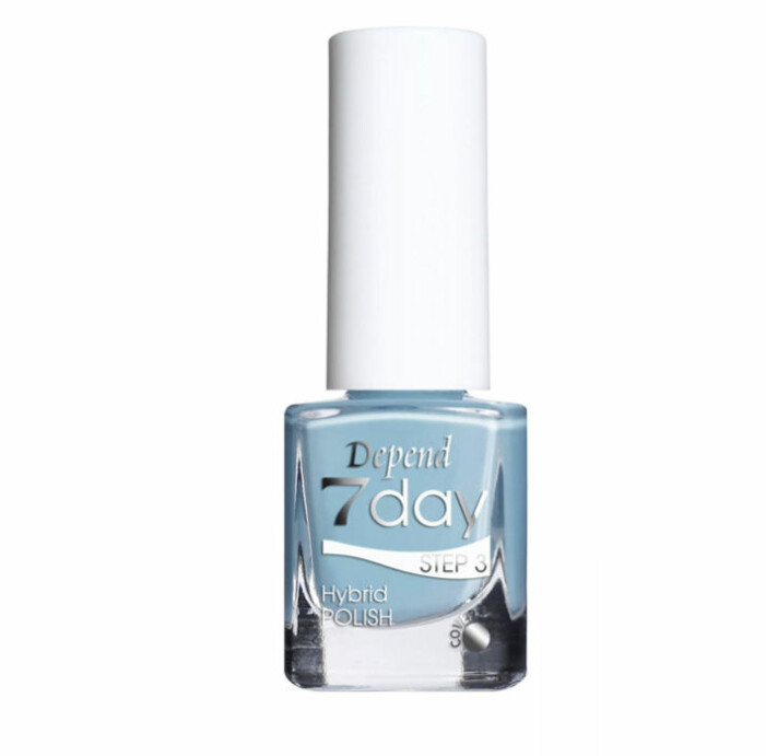 pastellblått nagellack
