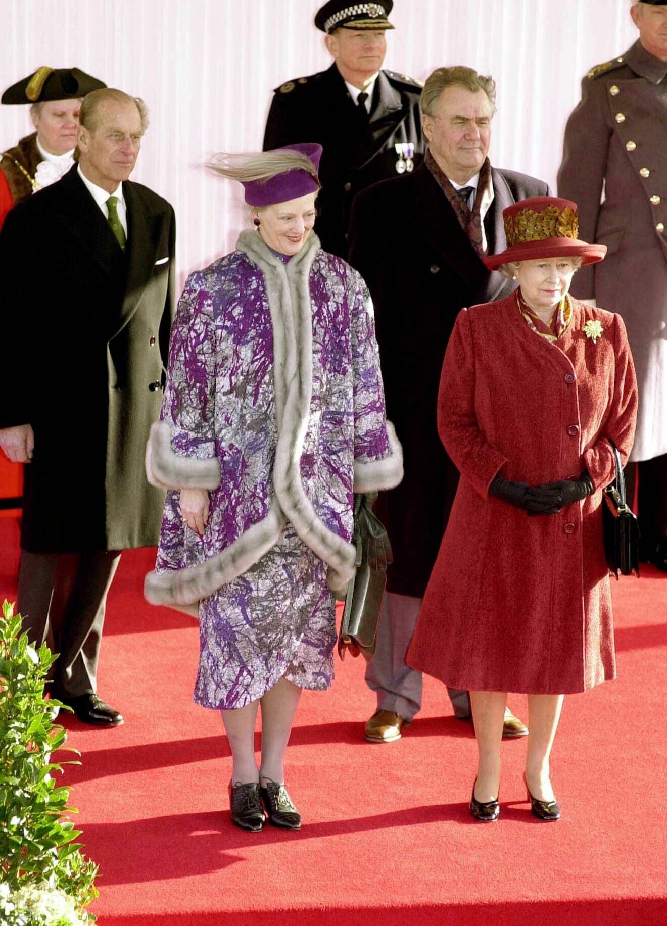 Drottning Margrete II och drottning Elizabeth