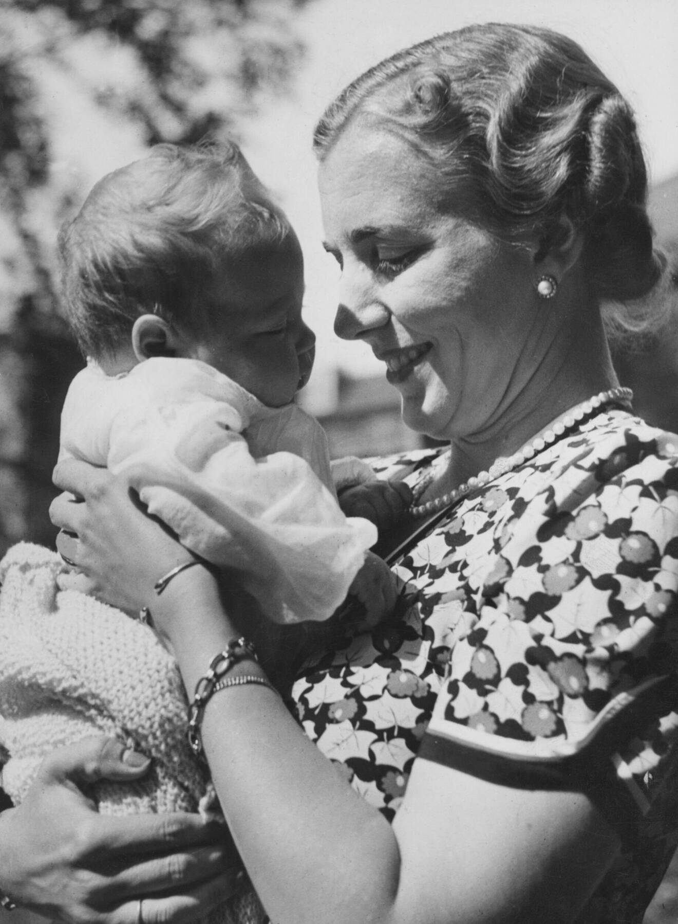 Drottning Margrete II och mamma Ingrid.