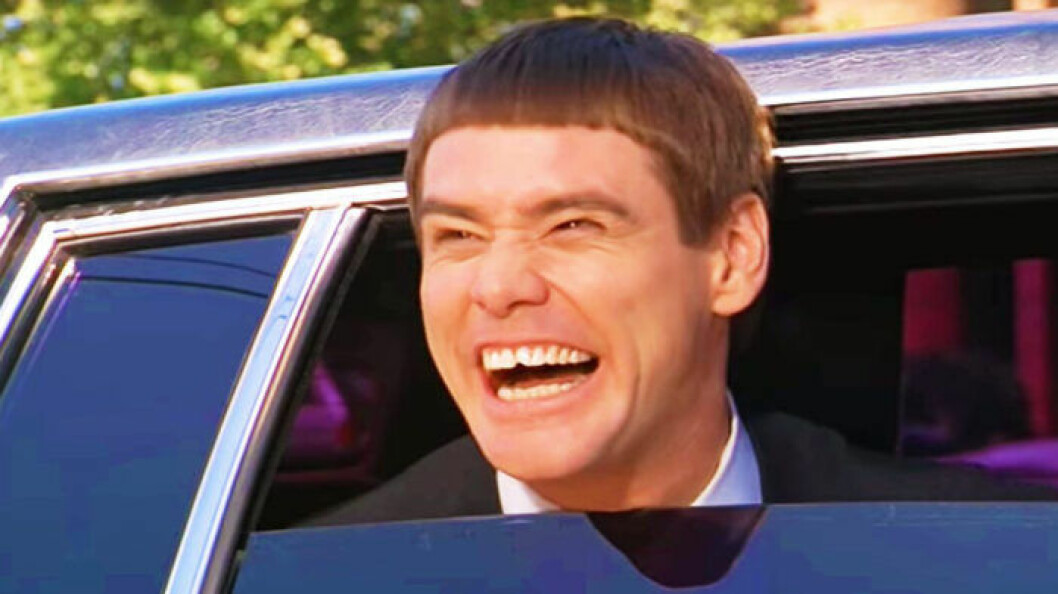 Det går inte att hata Jim Carreys frisyr. Jim Carrey i Dum & Dummare