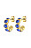 Örhängen i guld med blå kristaller från Dyrberg &amp; Kern hos Åhléns.