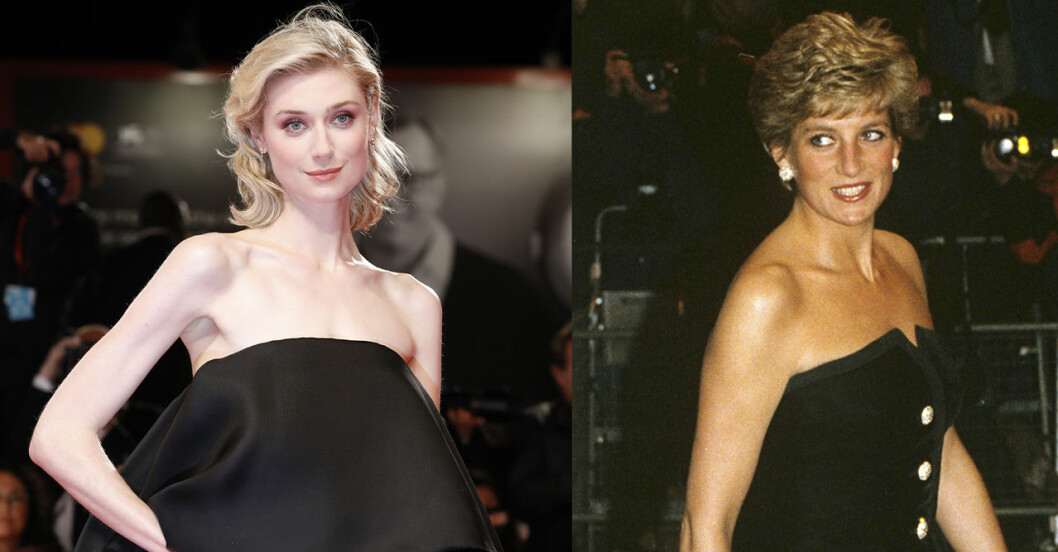 Elizabeth Debicki och prinsessan Diana.