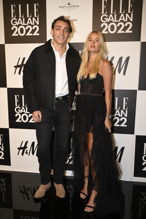 Armand Duplantis och Desiré Inglander Armand Duplantis med flickvännen Desiré Inglander ELLE-galan 2022