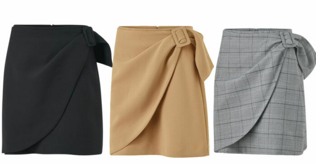 Kjol, kommer i tre färger. <a href="http://www.awin1.com/cread.php?awinaffid=439045&awinmid=8905&clickref=isabellastylein&platform=dl&p=%5B%5Bhttps%3A%2F%2Fwww.ellos.se%2Fstylein%2Fkjol-paris%2F1565474-01%5D%5D" target="_blank" rel="noopener">Här kan du köpa den</a>. Kort kjol från Isabella Löwengrip x Stylein för Ellos