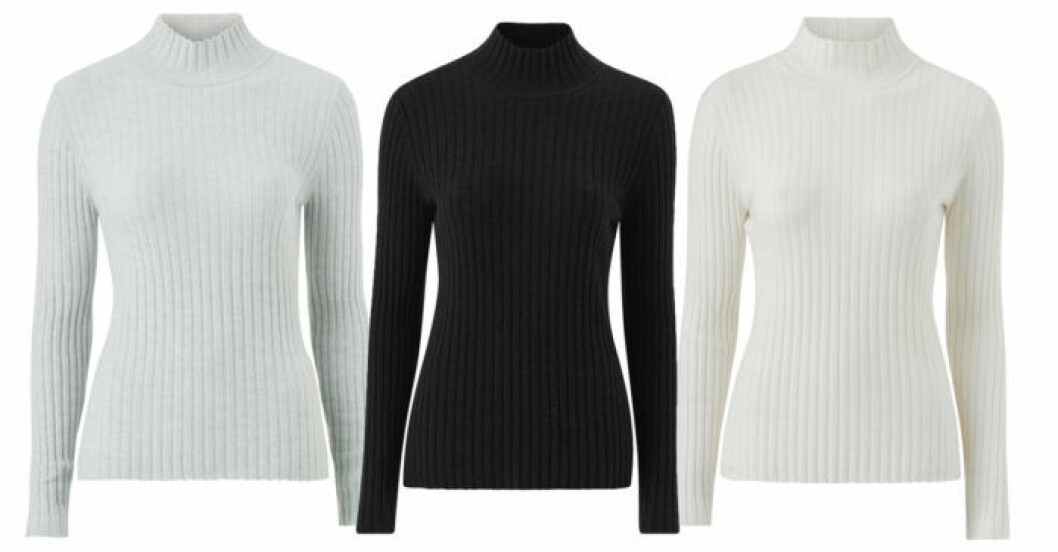Ribbad tröja, kommer från tre färger. <a href="http://www.awin1.com/cread.php?awinaffid=439045&awinmid=8905&clickref=isabellastylein&platform=dl&p=%5B%5Bhttps%3A%2F%2Fwww.ellos.se%2Fstylein%2Fpolotroja-moscow%2F1565483-01%5D%5D" target="_blank" rel="noopener">Här kan du köpa den</a>. Polotröja i ribbat material från Löwengrip x Stylein för Ellos