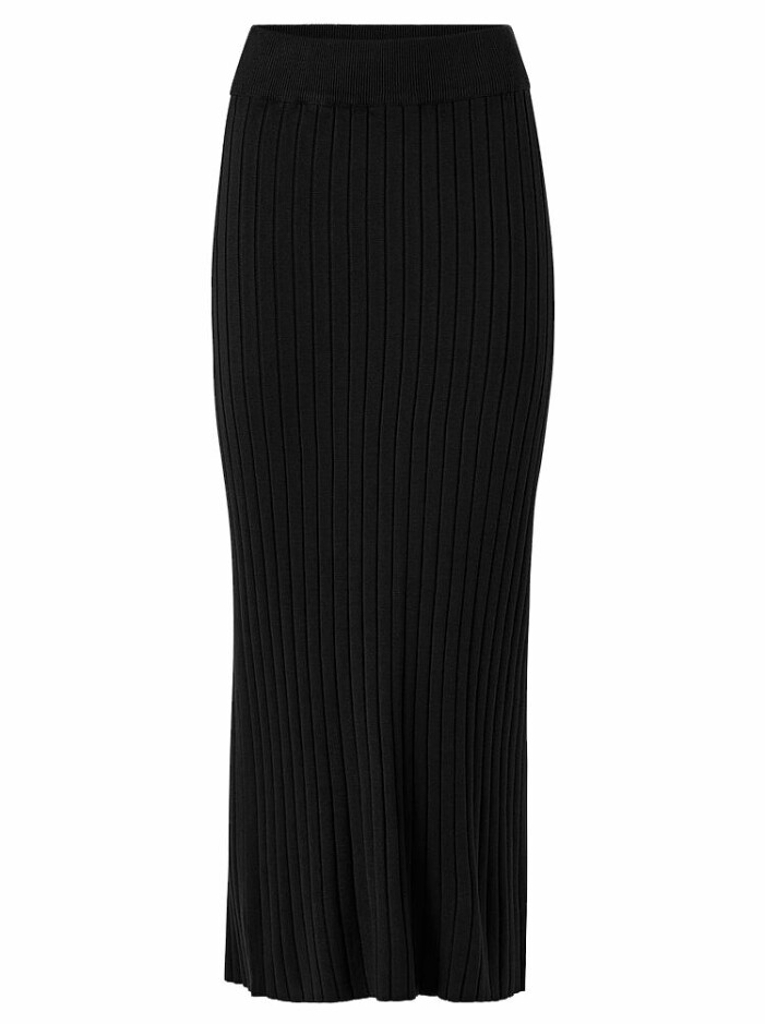svart stickad kjol dam