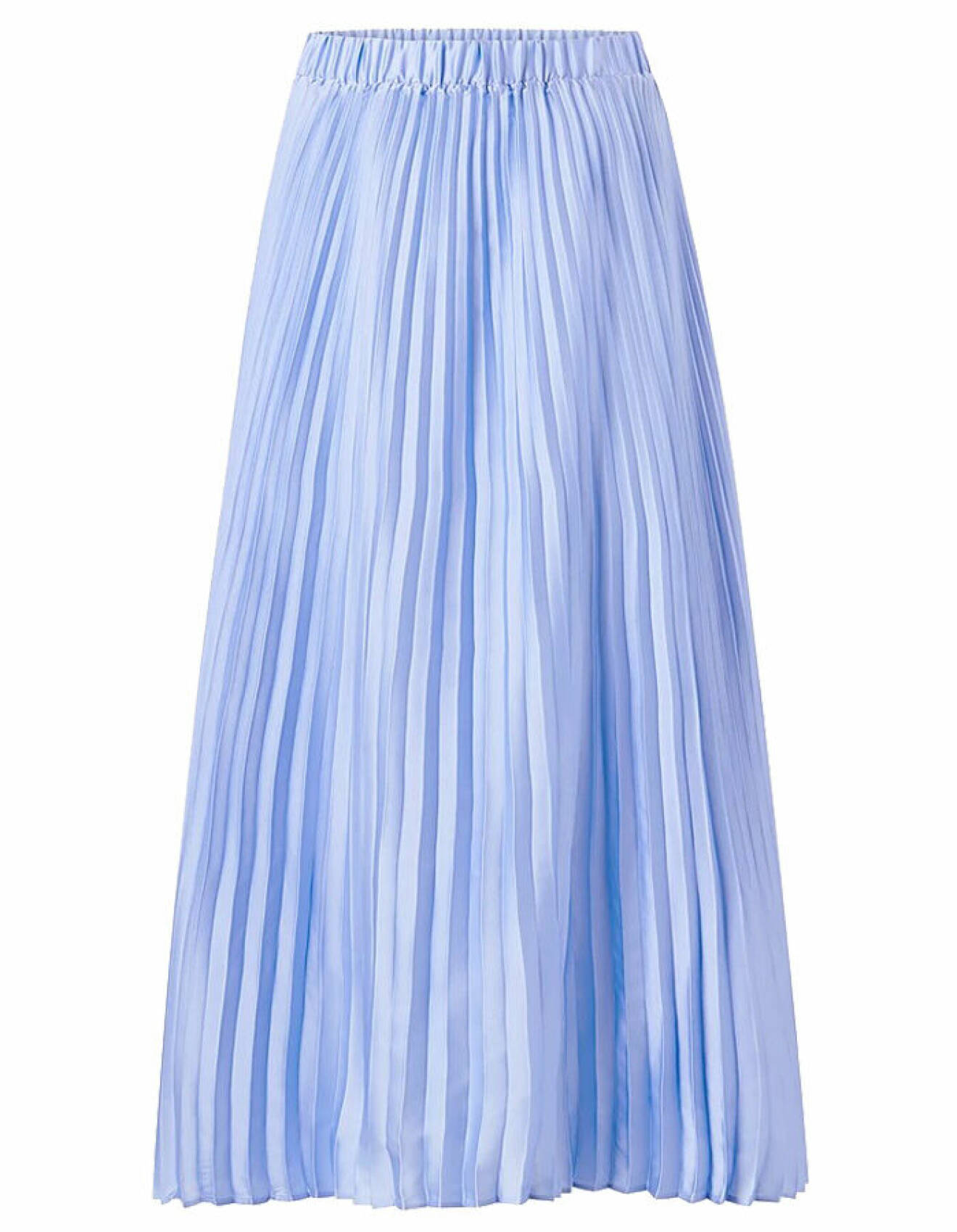 ljusblå plisserad kjol från ellos collection