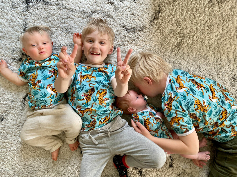 Emilys fyra söner Walter, Aldous, Edvin och Julian. Foto: Privat