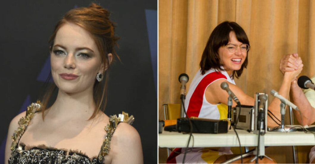 Emma Stone som Billie Jean King. Emma Stone som Billie Jean King.