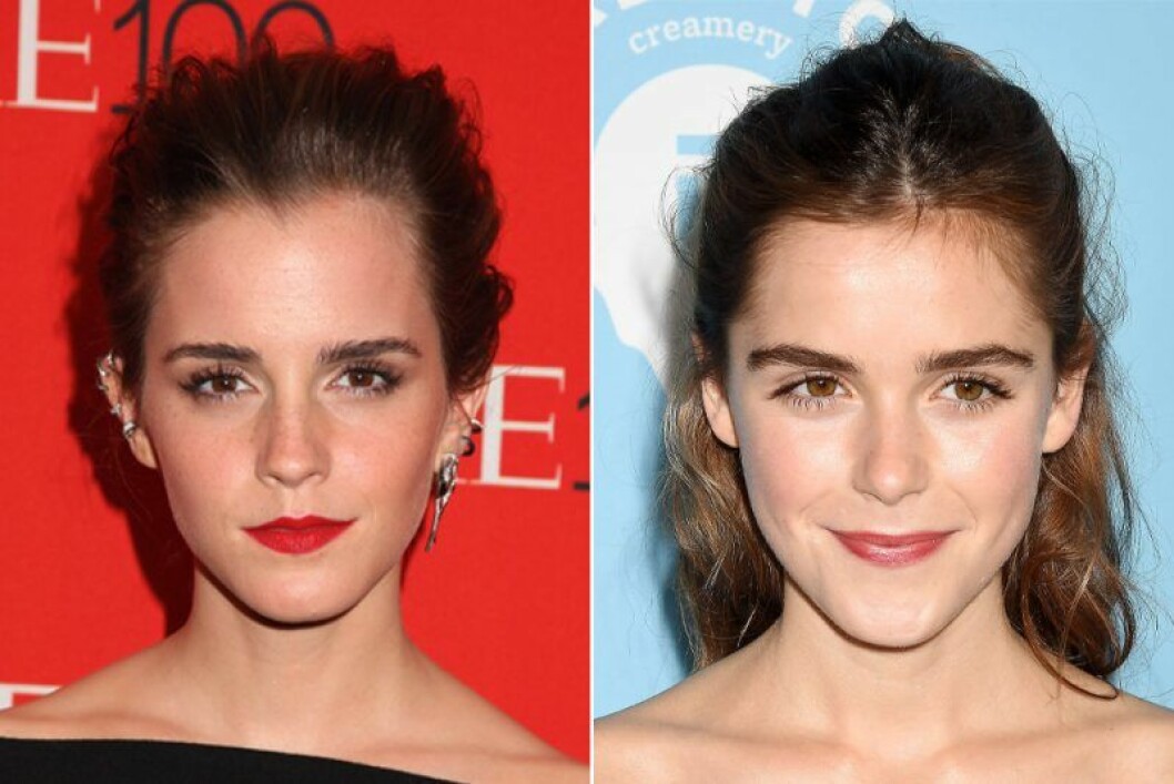 Emma Watson t.v. och Kiernan Shipka t.h. Emma Watson och Kiernan Shipka