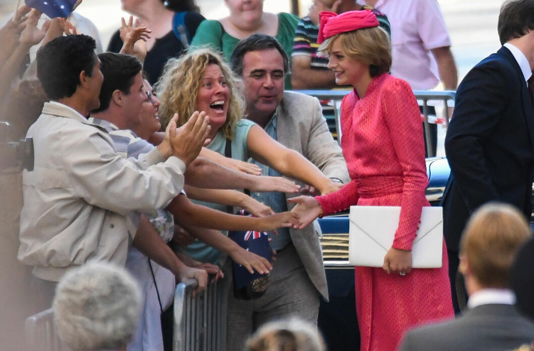 Emma Corrin som prinsessan Diana i säsong 4 av <em>The Crown</em>. Emma Corrin som prinsessan Diana i säsong 4 av the Crown.