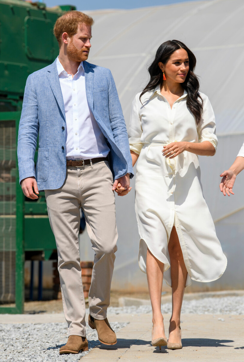 En av alla gånger Meghan gått barbent.