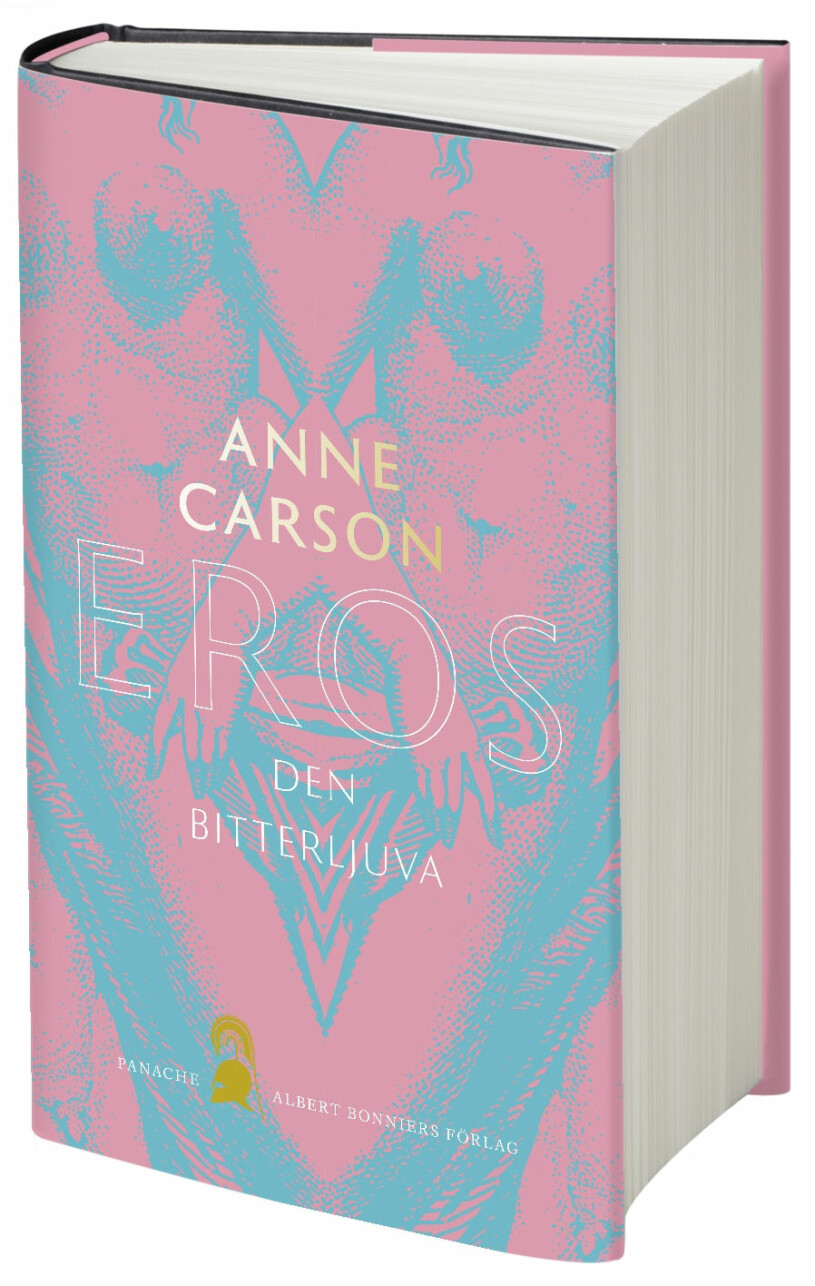 Läs mer om Eros och <a target="_blank" href="https://track.adtraction.com/t/t?a=1064669490&as=1218462148&t=2&tk=1&epi=nobelspan&url=https://www.bokus.com/bok/9789100142117/eros-den-bitterljuva/">köp den här.</a> Eros Anne Carson