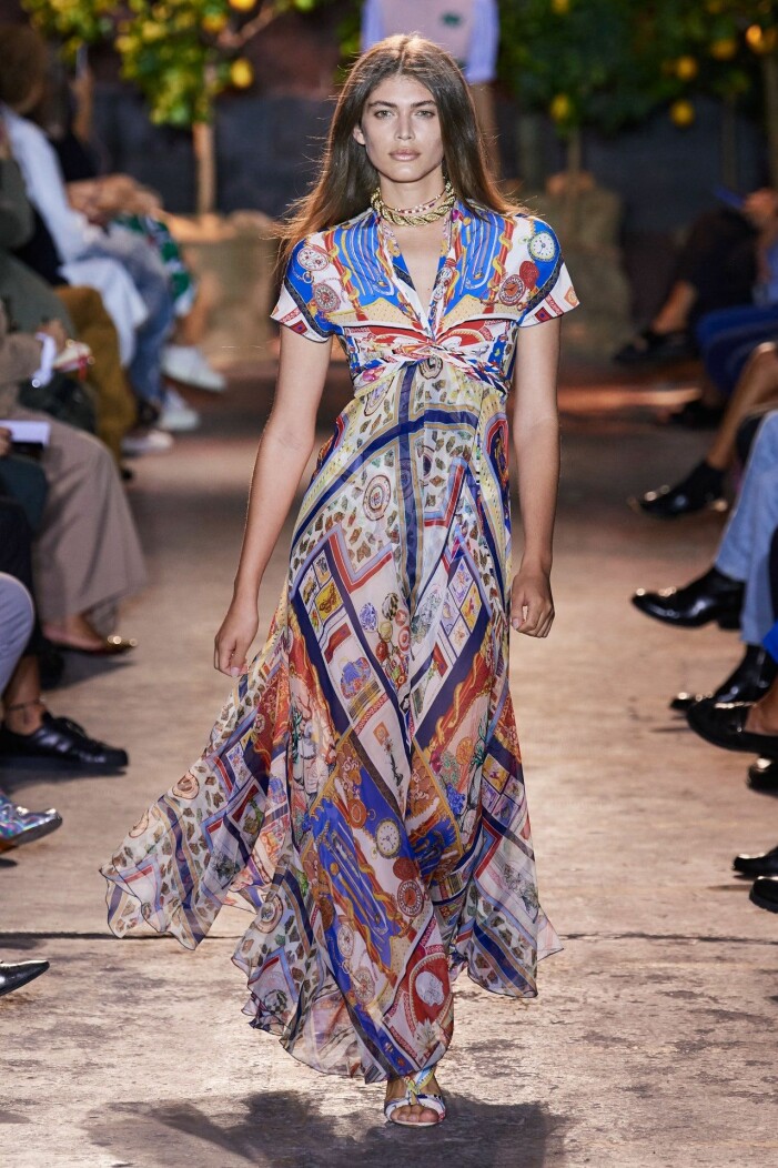 Etro Etro ss 21 mönstrad klänning