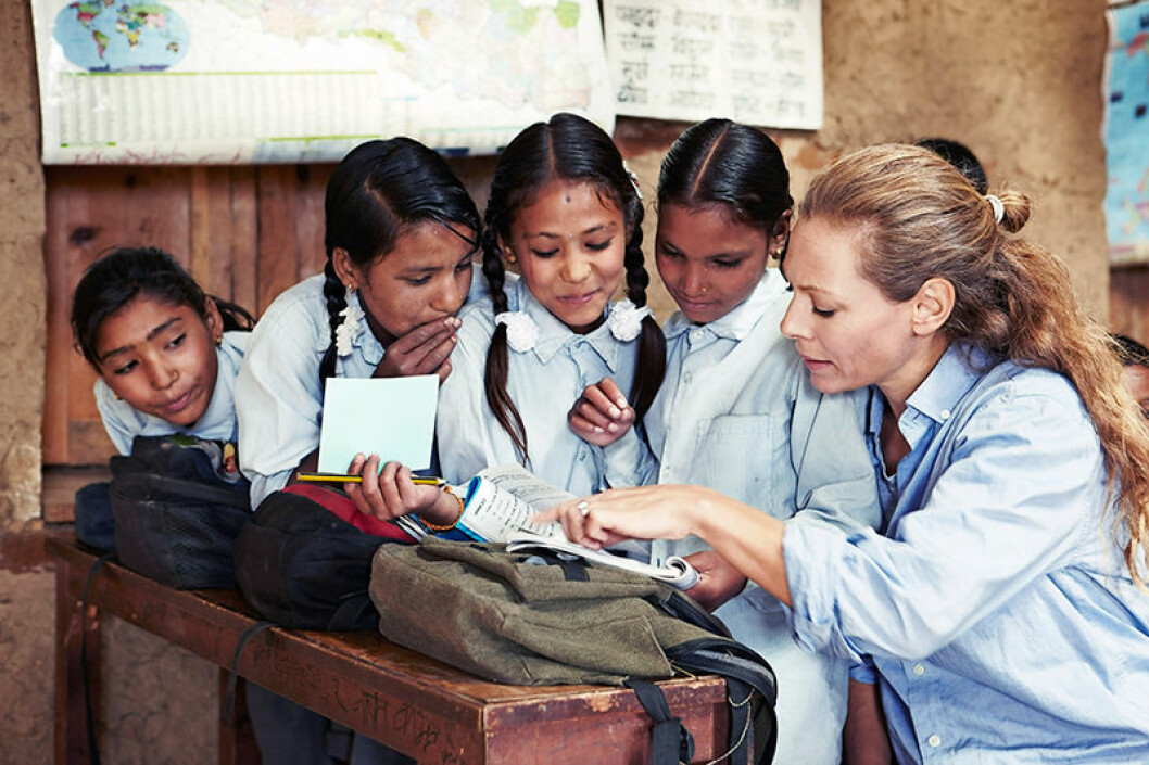 På uppdrag för Unicef i Nepal 2015, resan som väckte Evas lust att nå ut till fler med sina viktiga budskap. Eva Röse Nepal