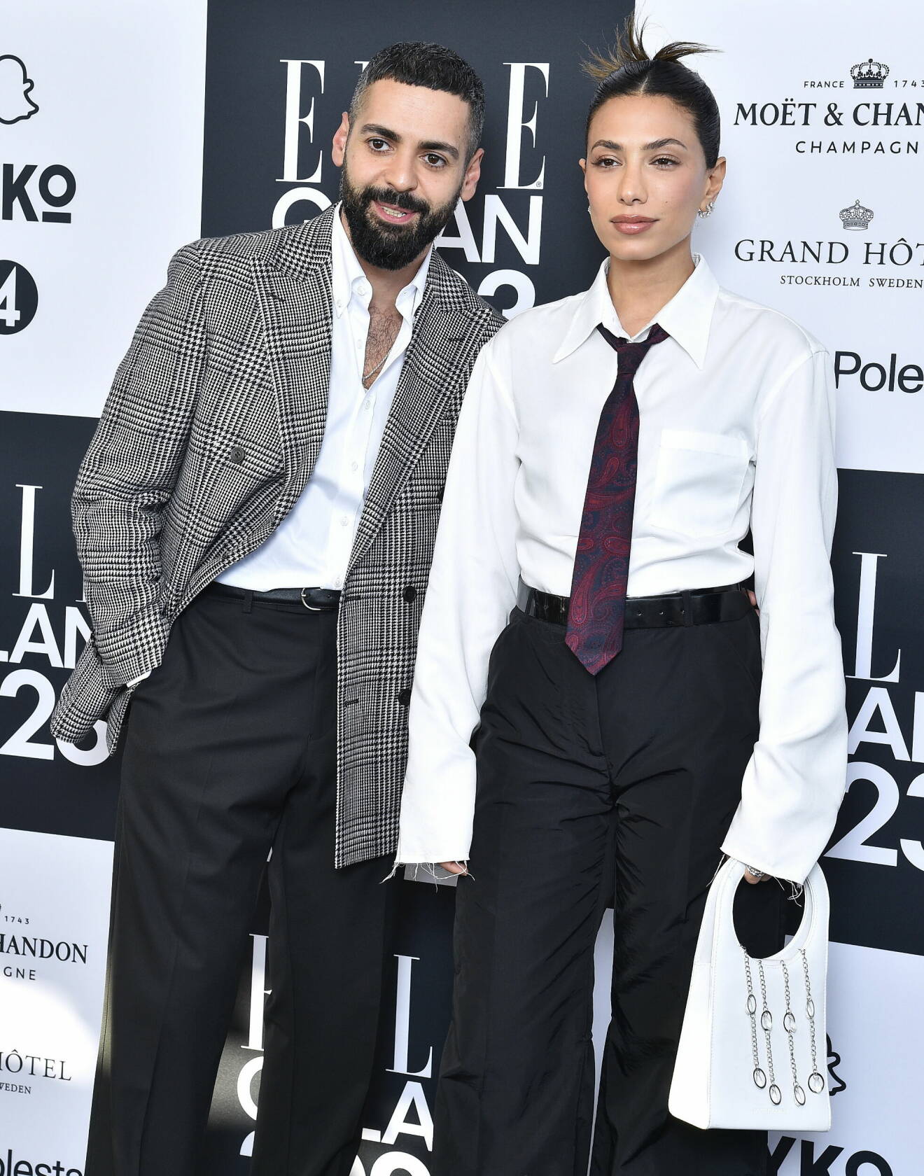 Ardalan Esmaili och Evin Ahmad på ELLE-galan 2023
