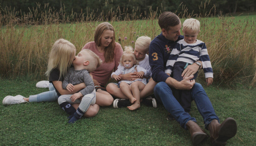 Familjen Bromander Sandén.
