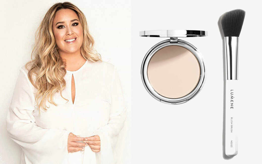 Air light compact powder och Brush blush från Lumene. Fanny Lagervall