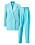 ljusblå dubbelknäppt kostym för dam från ellos collection