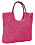stor rosa stråväska för dam från ellos collection
