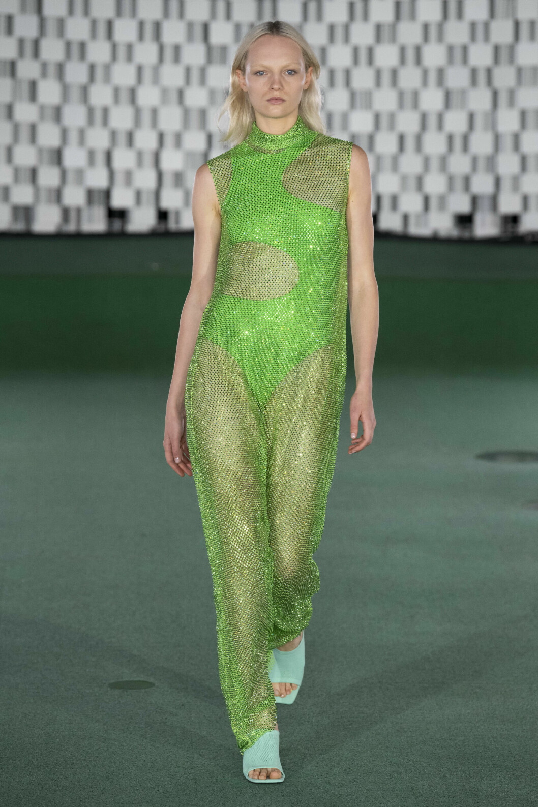 Stellla McCartney Stella McCartney grön nätklänning