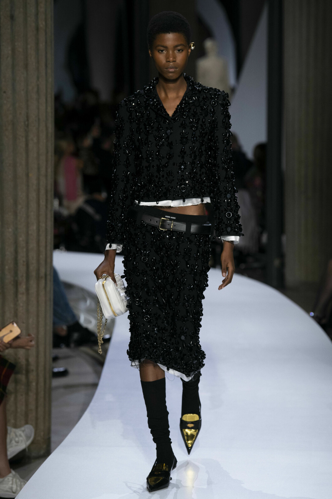 Paljettlook med låg midja Miumiu ss22 y2k mode