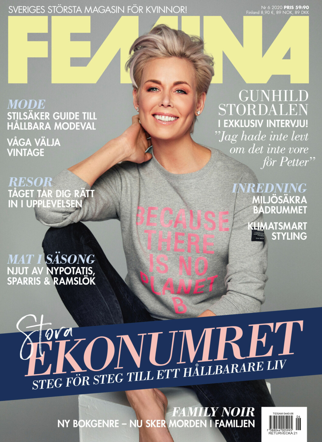 Femina nummer 6 med Gunhild Stordalen på omslaget.