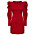 festklänningar dam: röd julklänning med puffärmar från YAS