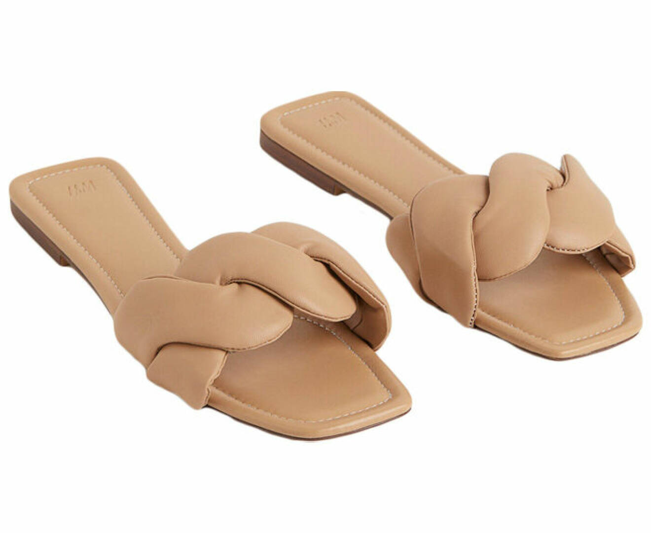 beiga sandaletter med flätad design för dam från H&amp;M