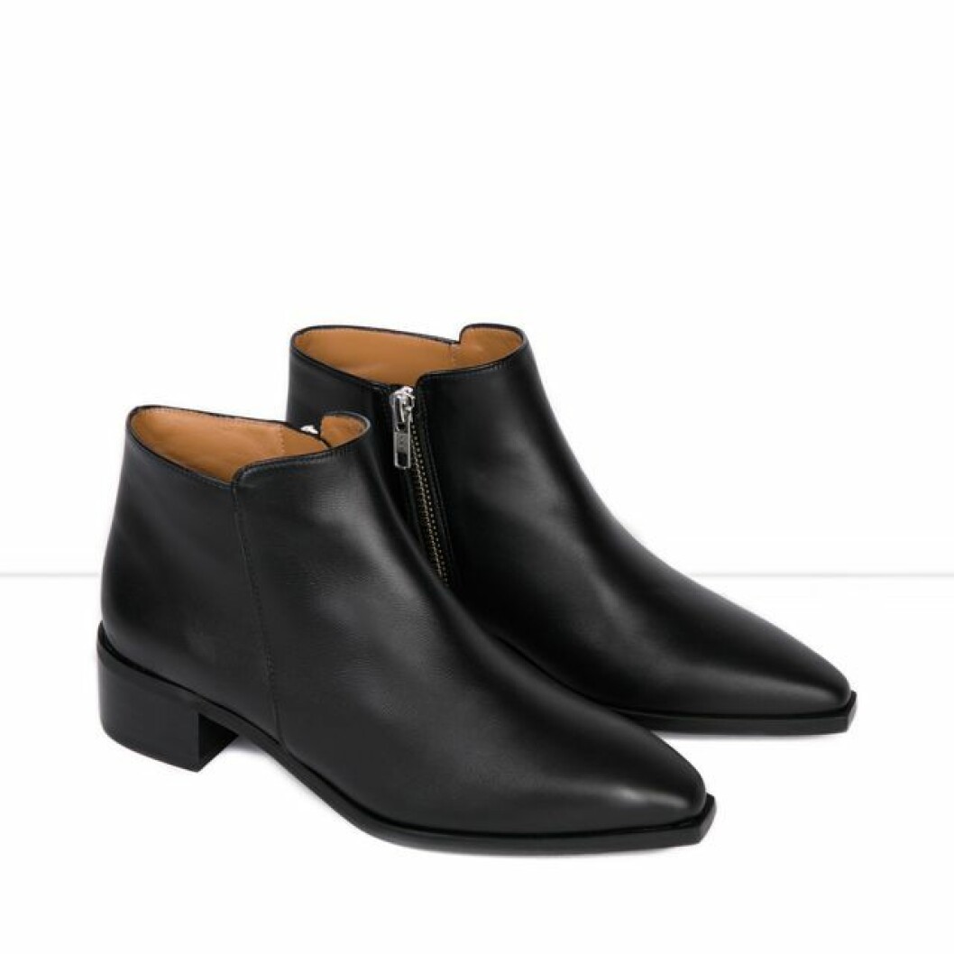 Flattered boots I svart skinn