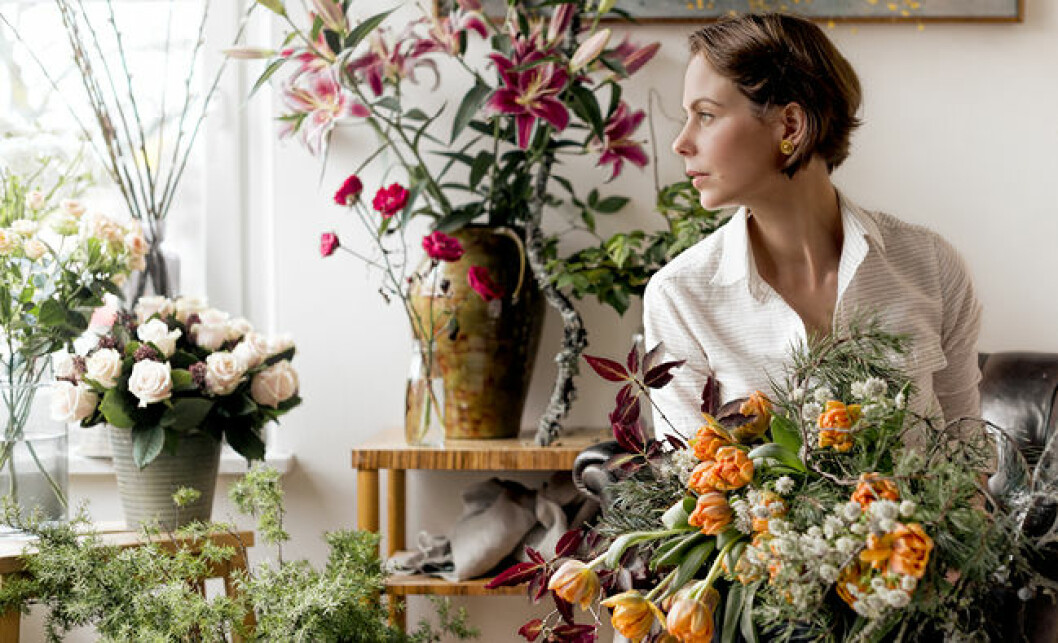 Åsa finner mycket inspiration av klassiska blomsterstilleben.