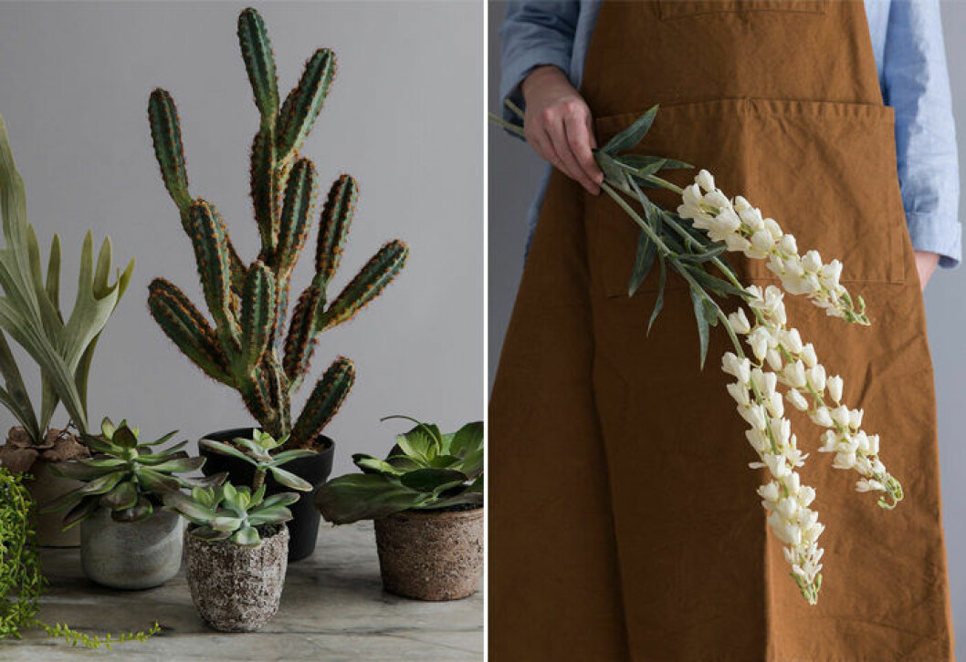 <em>Foto: AbigailAhern.com</em> Konstgjorda växter var en trend på Formex mässan 2018